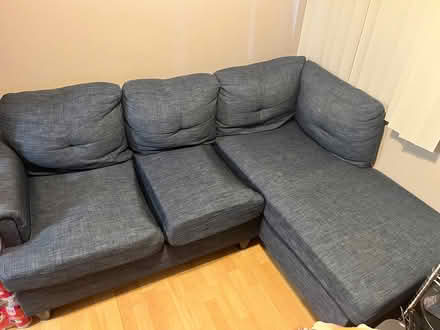 Photo of free Blue grey sectional (Sunnyvale) #3