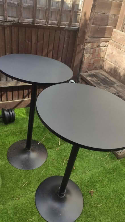 Photo of free 2 black bar / bistro tables (Tw1) #2