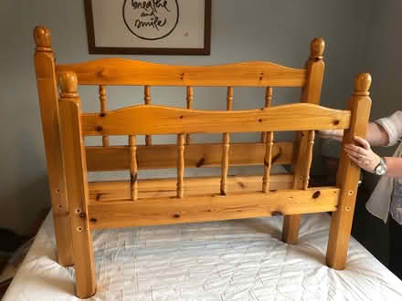 Photo of free Pine Single bed and mattress (Southwood GU14) #1