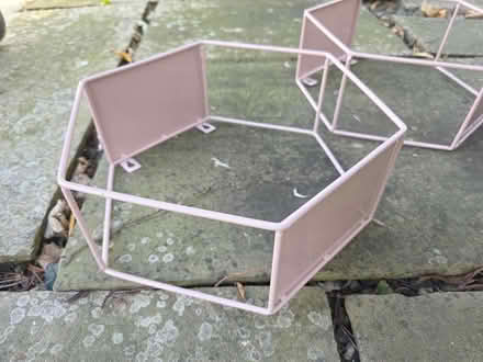 Photo of free 2 x metal pink shelves (PR4 0BH) #1