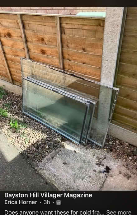 Photo of free 3 double glazing units (Bayston Hill SY3) #1