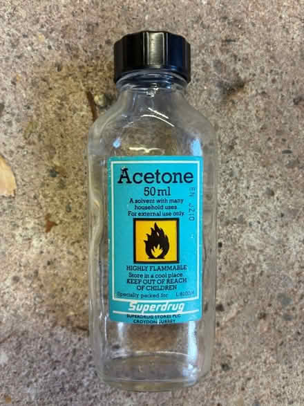 Photo of free Vintage bottle, Superdrug acetone (Great Boughton CH3) #1