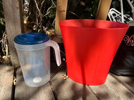 Photo of free Keurig trash bin pitcher coat hange (133 Martens Blvd, San Rafael) #1