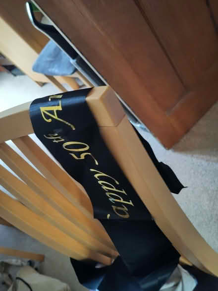 Photo of free Golden wedding sash (Littleover DE23) #1