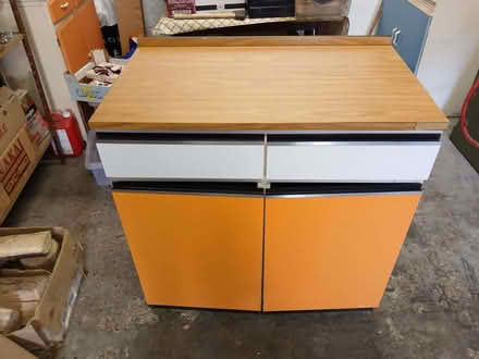 Photo of free 70's style kitchen unit Formica top. (Hertford SG13) #1