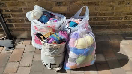 Photo of free four bags of unwanted yarn and a couple projects (Walton-on-Thames KT12) #1