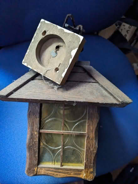 Photo of free Vintage wooden lantern effect light fitting (Cassington OX29) #2
