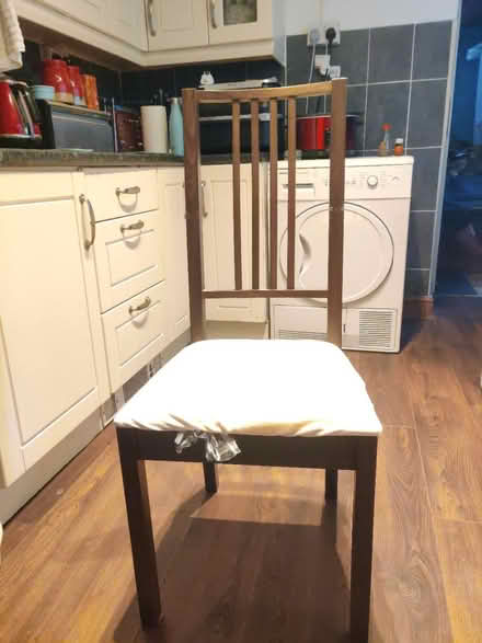 Photo of free 4x IKEA brown wood dining chairs (Splott, CF24) #1