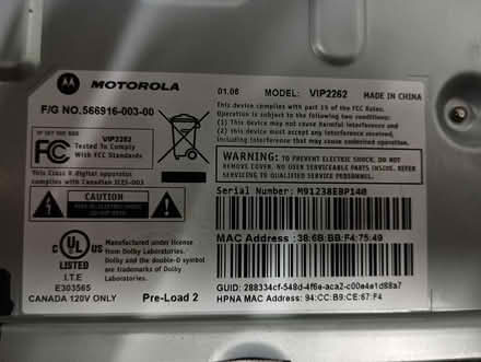 Photo of free Bell/Motorola Set-top box (Yonge/Sheppard) #3