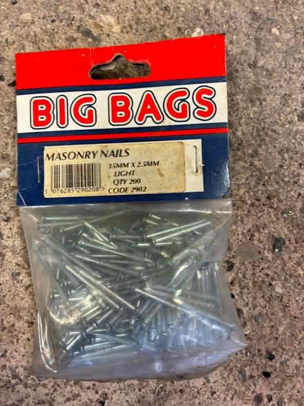 Photo of free 200 35mm x 2.5mm masonry nails (Great Boughton CH3) #1