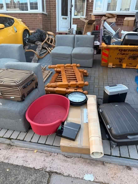 Photo of free Grey sofas, bunkbeds dismantled, dog bed, hoover, suitcases (Billesley B13) #2
