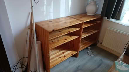 Photo of free 2 x wood bookshelves (Castlebeck S2) #1
