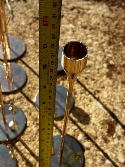 Photo of free 12 x Gold metal candlesticks (Wootton OX20) #4