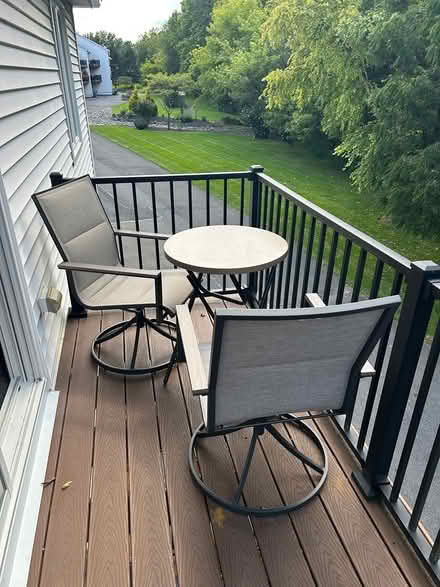 Photo of free Patio chairs with folding table (Forks twp) #1
