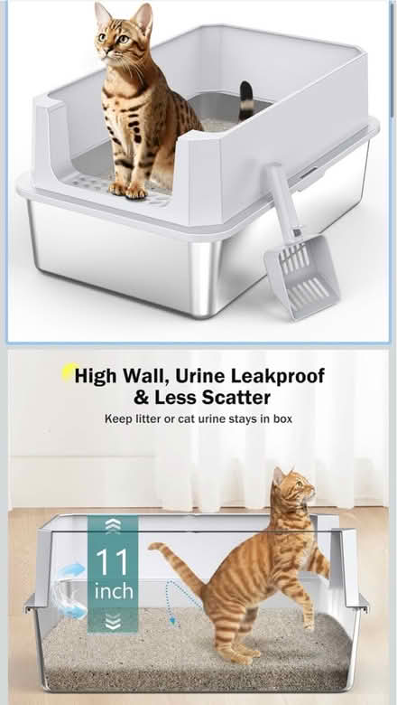 Photo of free XL Stainless Steel Cat Litter Used (southfields SW18) #1
