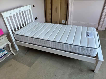Photo of free Single bed frame with mattress (Esher KT10) #2