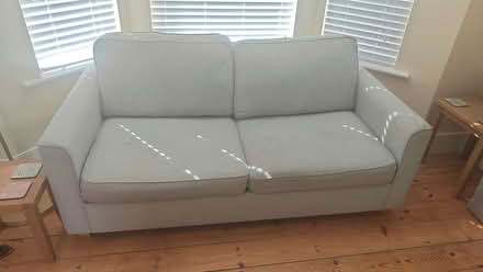 Photo of free John Lewis duck egg blue sofa bed (Molesey KT8) #1