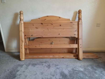 Photo of free Pine double bed (Baildon BD17) #1