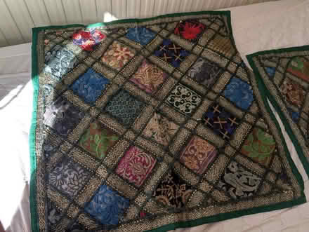 Photo of free 2 X large green cushion covers. (Alperton HA0) #2