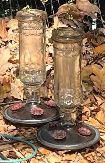 Photo of free 2 Glass hummingbird feeders (133 Martens Blvd, San Rafael) #1