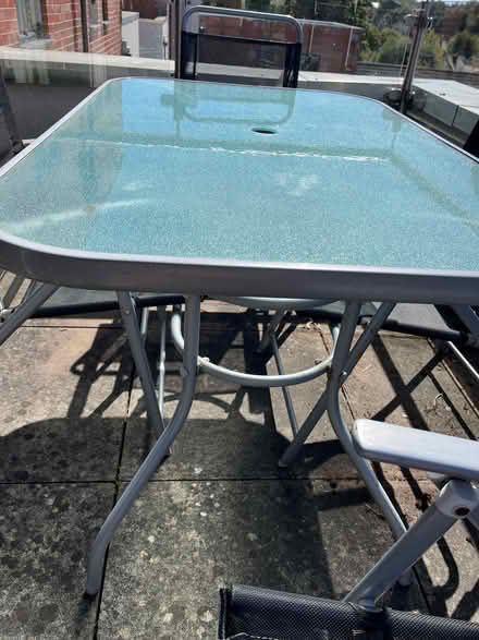 Photo of free Glass garden table and 4 chairs (Spencer Place RG21) #2
