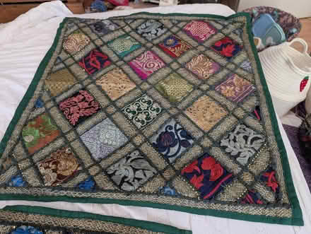 Photo of free 2 X large green cushion covers. (Alperton HA0) #1