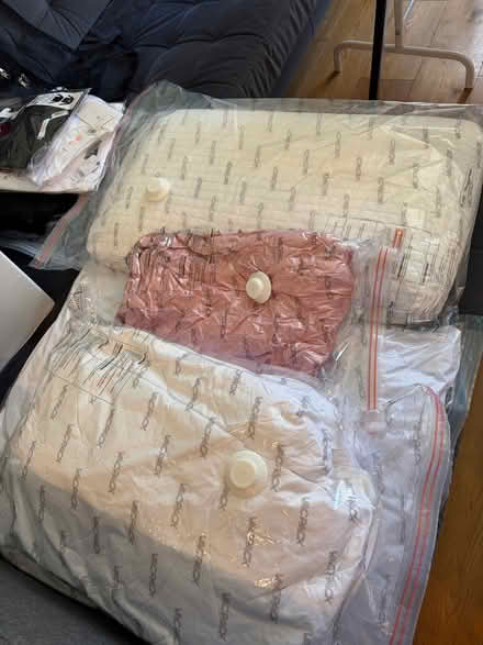 Photo of free 3 pillows, 1 duvet, 1 bathrobe (Charlton SE7) #1