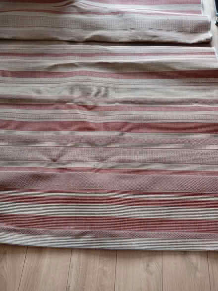 Photo of free Red and cream striped flat-woven rug (North Kensington W11) #1