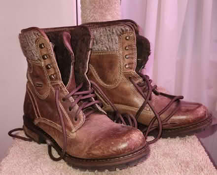 Photo of free Winter Boots Brown Leather Sz 40 (Danforth and Greenwood) #2
