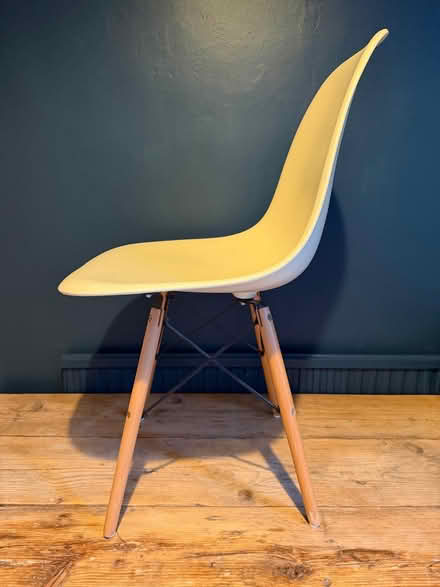 Photo of free Six Eames-style cream-colour chairs (Woodford Green) #3
