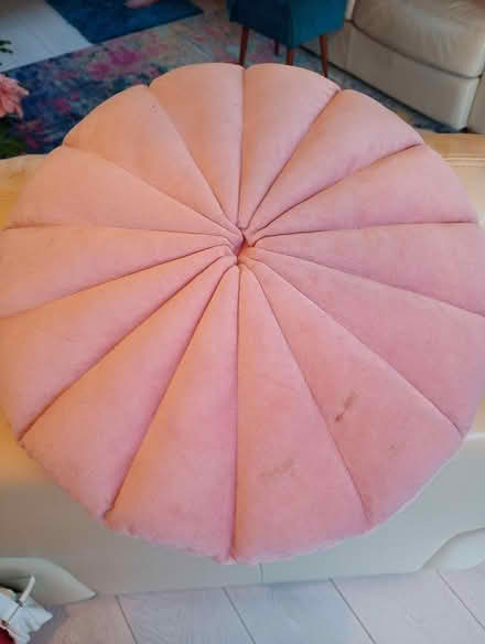 Photo of free Pale pink velvet cushion (Cowley Oxford OX4) #1