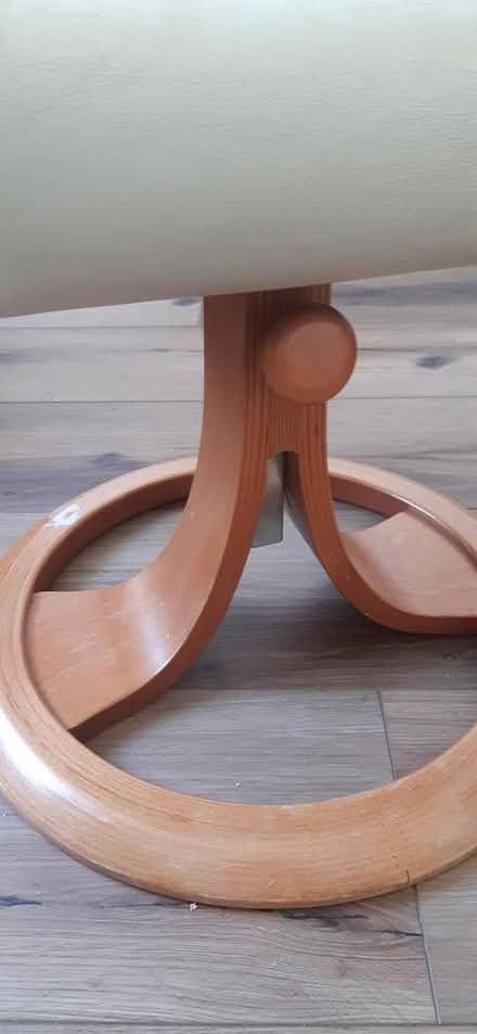 Photo of free Cream leather footstool (Aldingbourne PO20) #2