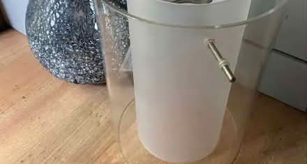 Photo of free silver crackle lamp base and shade (Moor Allerton LS17) #1