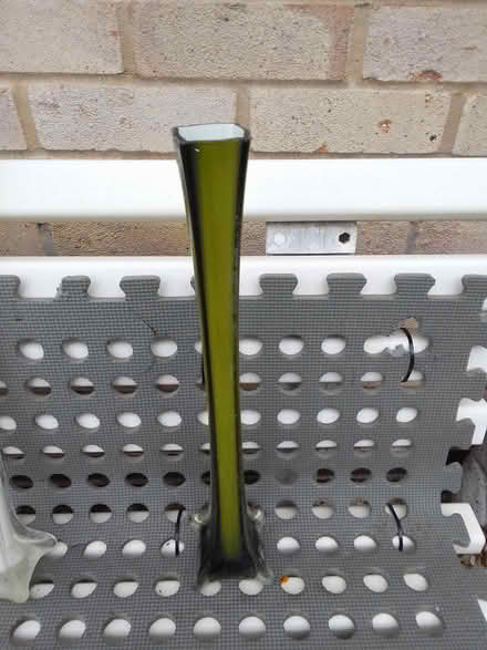 Photo of free Green glass vase (Killamarsh S21) #1