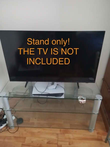 Photo of free Glass TV stand (heavy) (Warrington WA1) #1