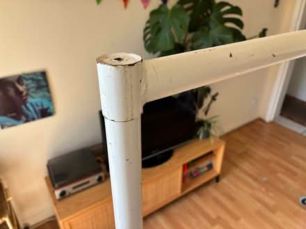 Photo of free white clothes rail with wheels (Hackney E9) #2