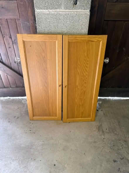 Photo of free IKEA billy bookcase doors & shelves (Docklow HR6) #1