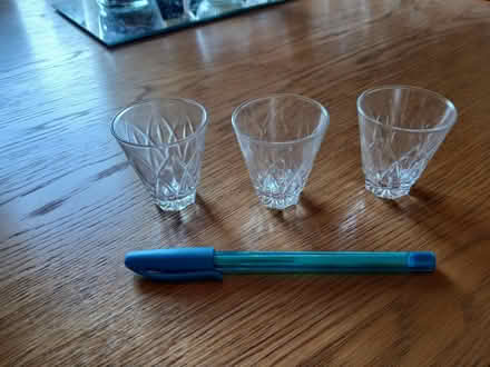 Photo of free 3 tiny cut glass tumblers (Parkhead EH11) #1