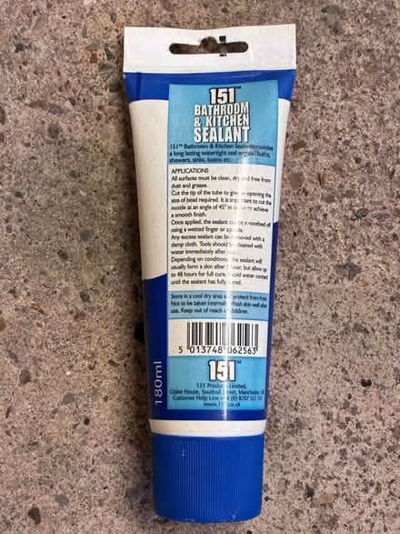 Photo of free Tube of bathroom/kitchen sealant (Great Boughton CH3) #2