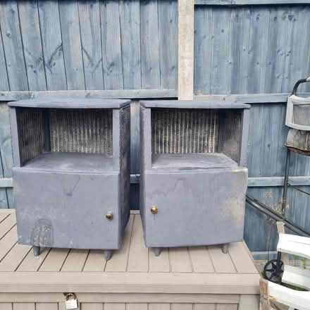Photo of free Lloyd loom style bedside cabinets for upcycle project (Kitts Green B33) #1