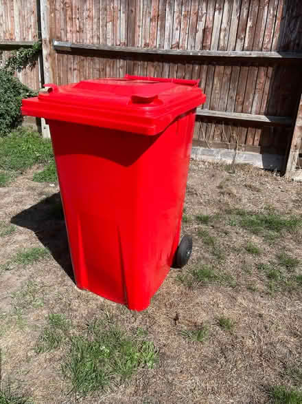 Photo of free Red wheelie bin (Wooburn Green HP10) #3