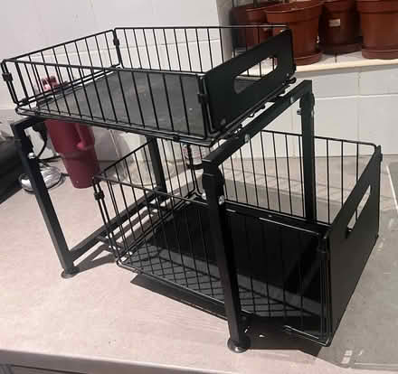 Photo of free 2-Tier Metal Storage Baskets (Wythenshawe M22) #2
