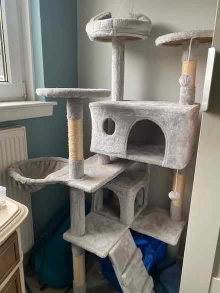Photo of free Cat tree/activity tower - grey (Bearsden, Glasgow G61) #1