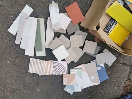 Photo of free Assortment of tile and worktop samples (Skelsmergh LA8) #1