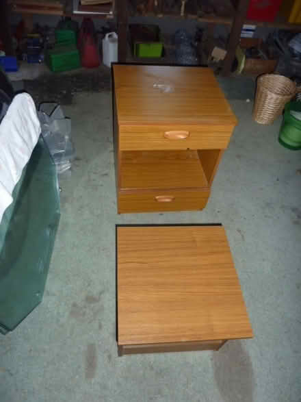 Photo of free bedside drwaers and table (Whitcott nr Clun SY78) #1