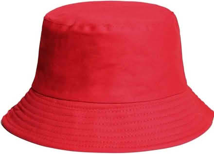 Photo of Red bucket hat & bear ear headband (Leek ST13) #1