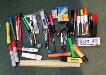Photo of free Job Lot of Stationery - Staplers, Compasses, Highlighters, Pens etc.. (Bournemouth BH1) #1