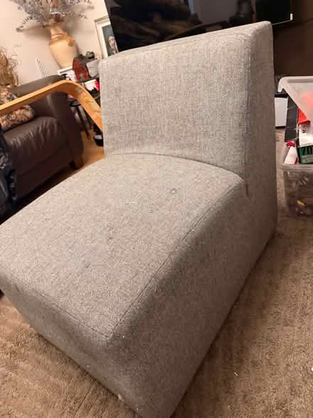 Photo of free Grey sofa. One seater free. Collection today (Billesley B13) #3