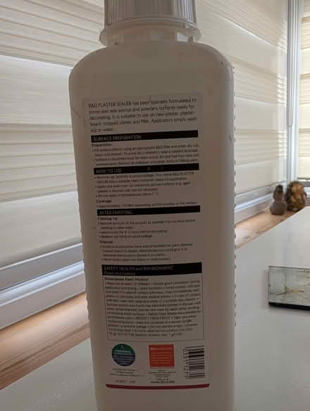 Photo of free B&Q plaster sealer (Welling, DA16 3) #2