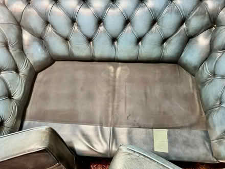 Photo of free Blue chesterfield sofa 2 seat (Kirkby in Ashfield NG17) #4